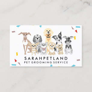 Tarjeta De Visita Perros Chihuahua Collie Golden retriever terrier
