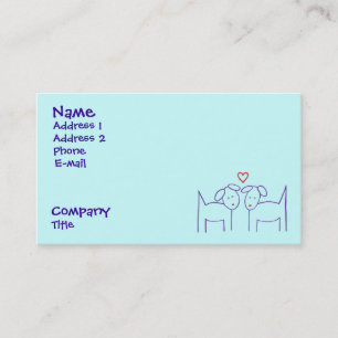 Tarjeta De Visita Perros con corazón