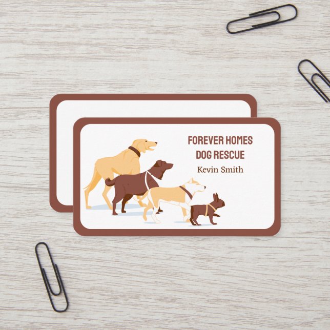Tarjeta De Visita Perros de rescate animal (Anverso/Reverso In Situ)