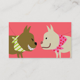 Tarjeta De Visita Perros del pañuelo del caminante del perro