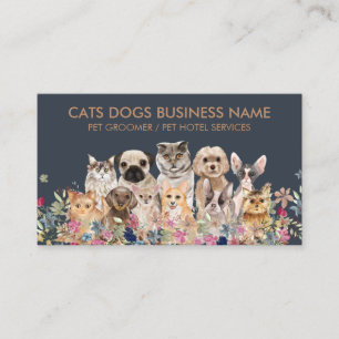 Tarjeta De Visita Perros Gatos Raza Marrón Armada