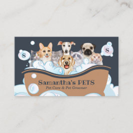 Tarjeta De Visita Perros más guapos Cats Spa Sitter Groom PetCare Ba