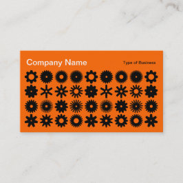 Tarjeta De Visita Perros - Negro sobre Naranja