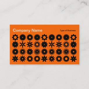 Tarjeta De Visita Perros - Negro sobre Naranja