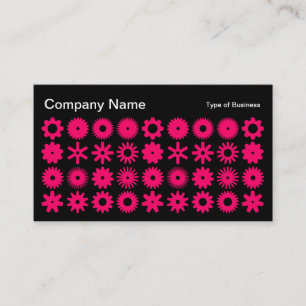 Tarjeta De Visita Perros - Neon Red sobre Negro