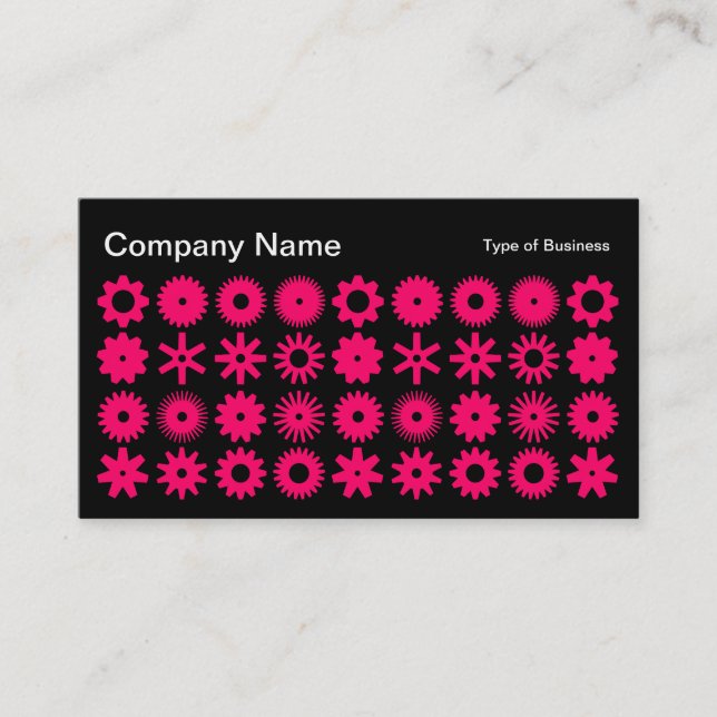 Tarjeta De Visita Perros - Neon Red sobre Negro (Anverso)