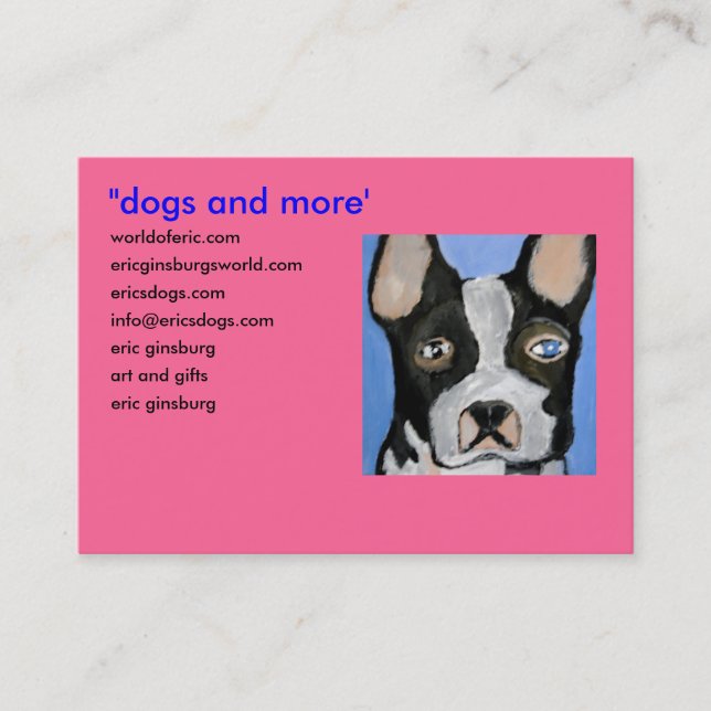 Tarjeta De Visita perros por el ginsburg de eric (Anverso)