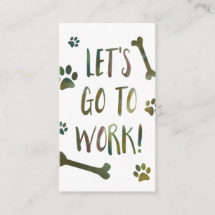 Tarjeta De Visita perros que trabajan