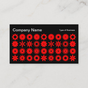 Tarjeta De Visita Perros - Rojo sobre negro