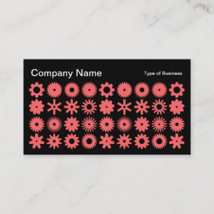 Tarjeta De Visita Perros - Rosa tropical en negro