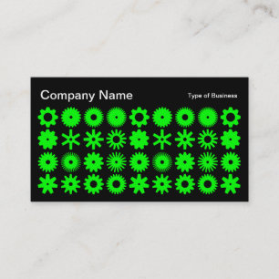 Tarjeta De Visita Perros - Verde sobre negro