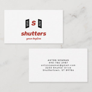 Tarjeta De Visita Persianas Logotipo Monograma Diseño y Construcción