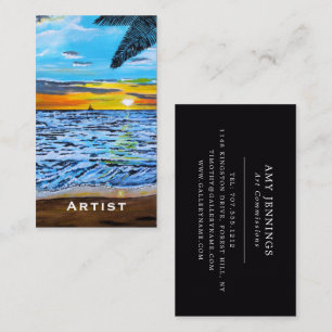 Tarjeta De Visita Persiguiendo la Pintura del Atardecer de Alfred Fo