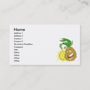 Tarjeta De Visita personaje de piña feliz