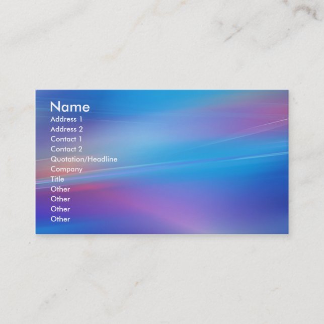 Tarjeta de visita personal (Anverso)