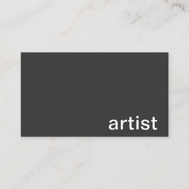 Tarjeta de visita personal (artista) (Anverso)