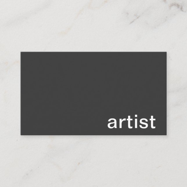 Tarjeta de visita personal (artista) (Anverso)