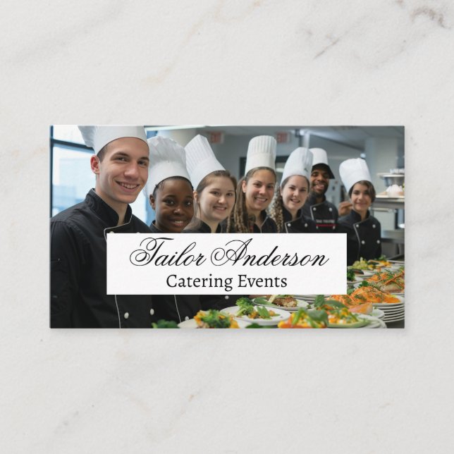 Tarjeta De Visita Personal de catering de chef culinario (Anverso)