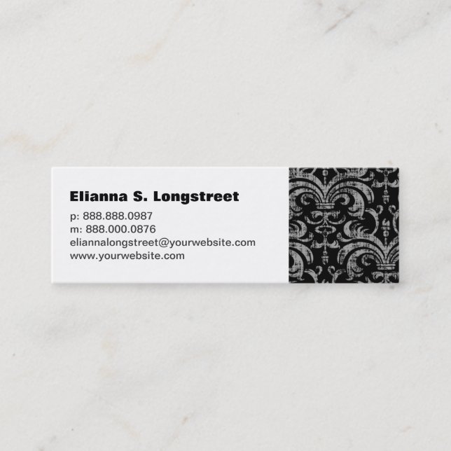 Tarjeta de visita personal de la flor de lis (Anverso)