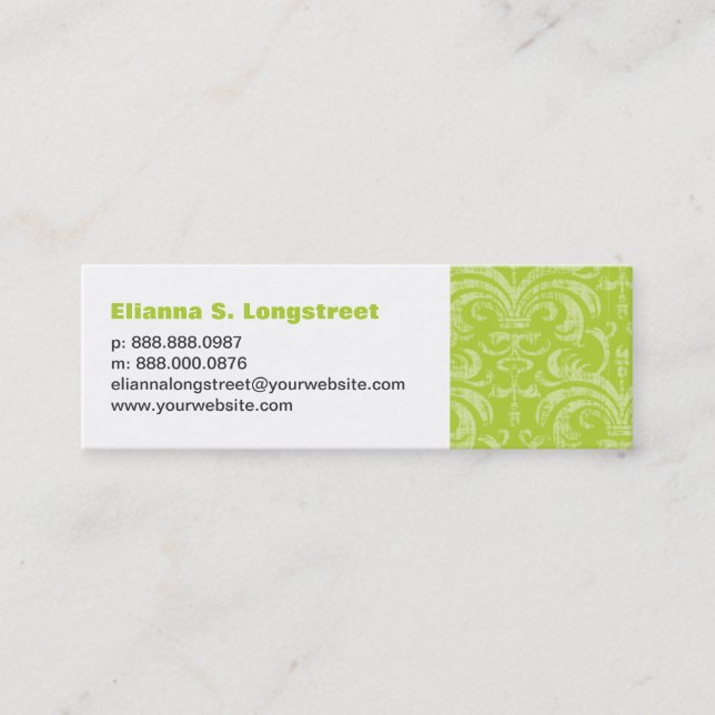 Tarjeta de visita personal de la flor de lis (Anverso)