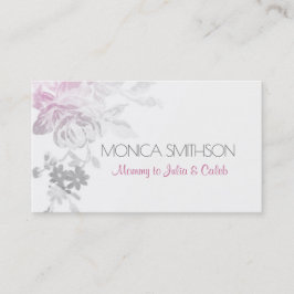 tarjeta de visita personal de la mamá rosa floral