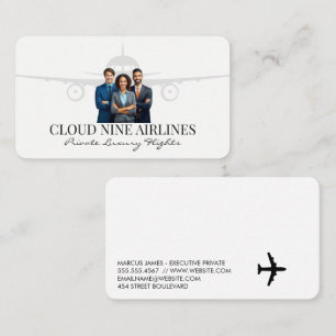 Tarjeta De Visita Personal de Negocios Vuelos Aerolíneas