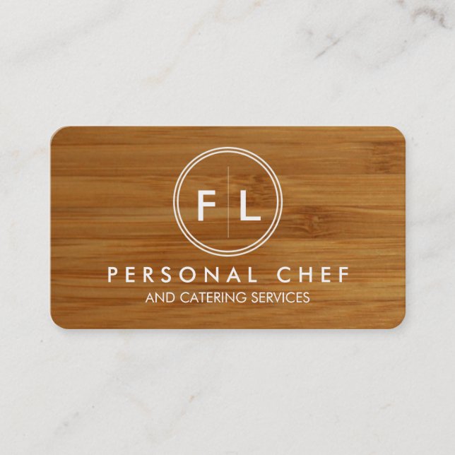 Tarjeta de visita personal del cocinero/de (Anverso)