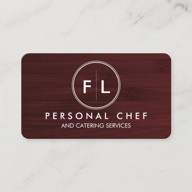 Tarjeta de visita personal del cocinero/de (Anverso)