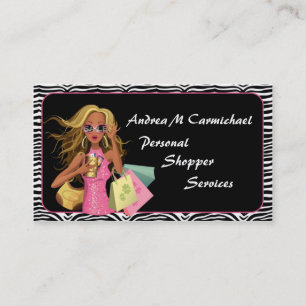 Tarjeta de visita personal del estampado de zebra