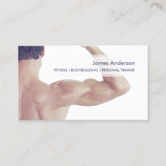 Tarjeta de visita personal del gimnasio de la