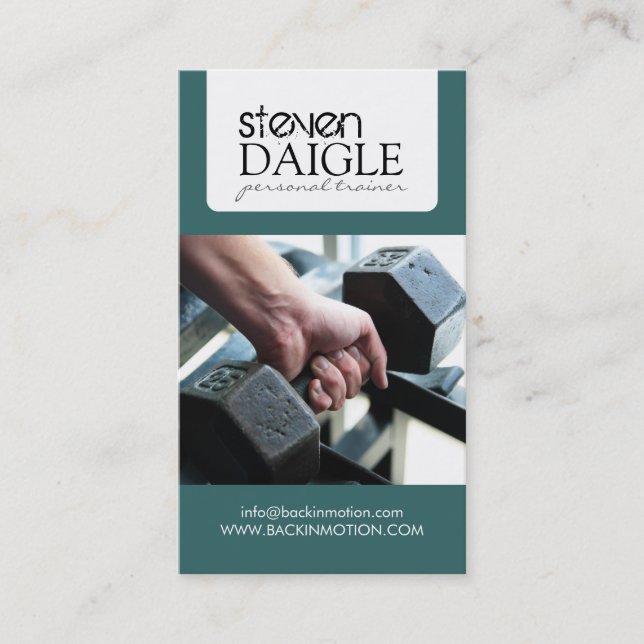 Tarjeta de visita personal del instructor (Anverso)