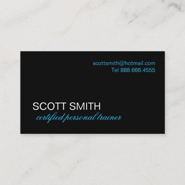 Tarjeta de visita personal del instructor (Anverso)