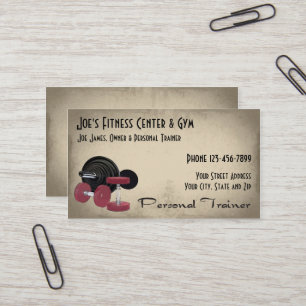 Tarjeta de visita personal del instructor del