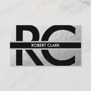 Tarjeta de visita personal del Relieve metalizado