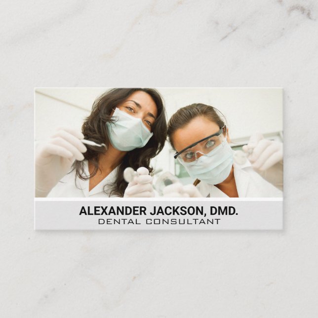 Tarjeta De Visita Personal dental | Oficina de dentistas (Anverso)