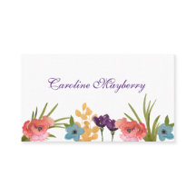 Tarjeta de visita personal floral