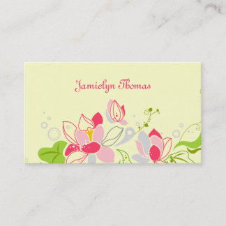 Tarjeta de visita personal - plantilla floral