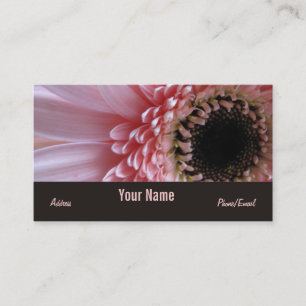 Tarjeta de visita personal rosada de la margarita