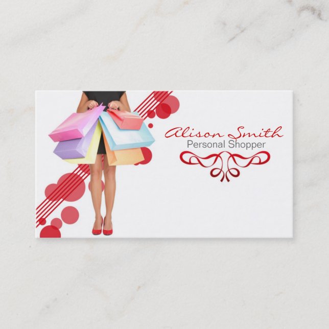 Tarjeta De Visita Personal Shopper business card (Anverso)