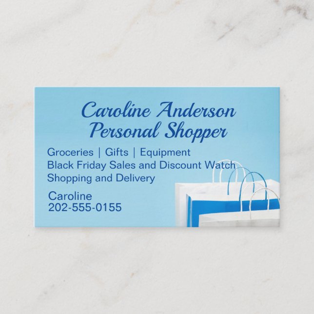 Tarjeta De Visita Personal Shopper Concierge (Anverso)