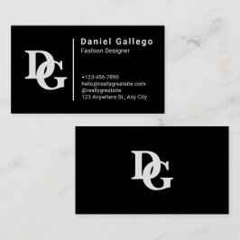 Tarjeta De Visita Personal simple y negro y blanco