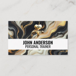 Tarjeta De Visita Personal Trainer fitness coach gym health modern