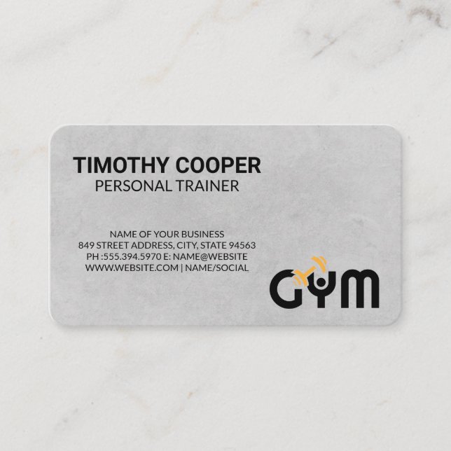 Tarjeta De Visita Personal Trainer | Gym Logo (Anverso)