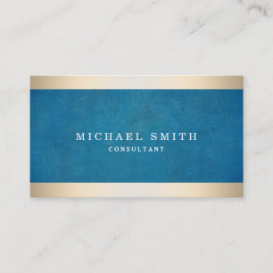 Tarjeta De Visita Personalice la Navy Blue Gold Striped Moderno y el