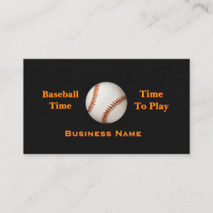 Tarjeta De Visita Personaliza el tiempo de béisbol, hora de jugar  