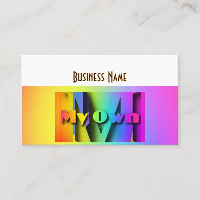 Tarjeta De Visita Personaliza Mi Propio Arcoíris (Anverso)