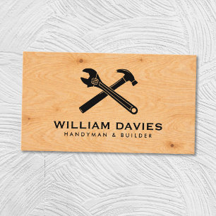 Tarjeta De Visita Personaliza tu logotipo   Textura de madera contra