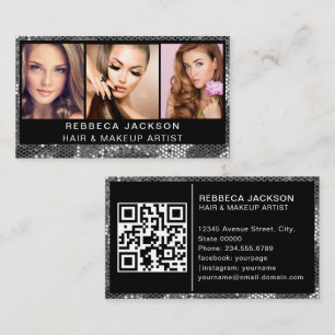 Tarjeta De Visita Personalizable 3 Salón de la foto maquillaje Estil