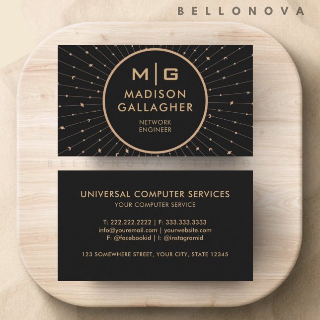 Tarjeta De Visita Personalizable Black Space Cosmos Profesional (Customizable Black Space Cosmos Professional Business Card)