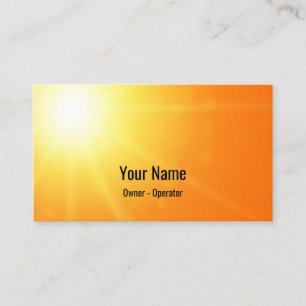 Tarjeta De Visita Personalizable brillante naranja de sol